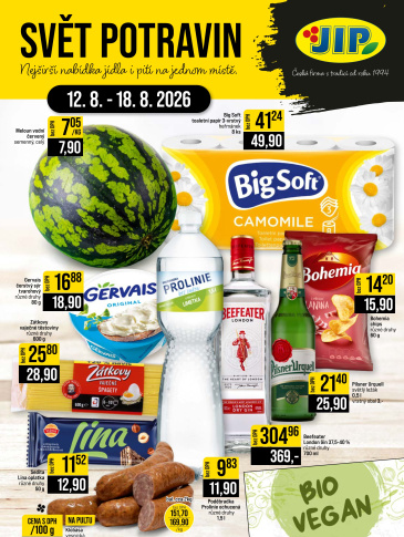 JIP leták CC Cash & Carry - Brno, Ostrava, Praha, Polička, Olomouc, Karlovy Vary, Zlín, Jilemnice, Pardubice
