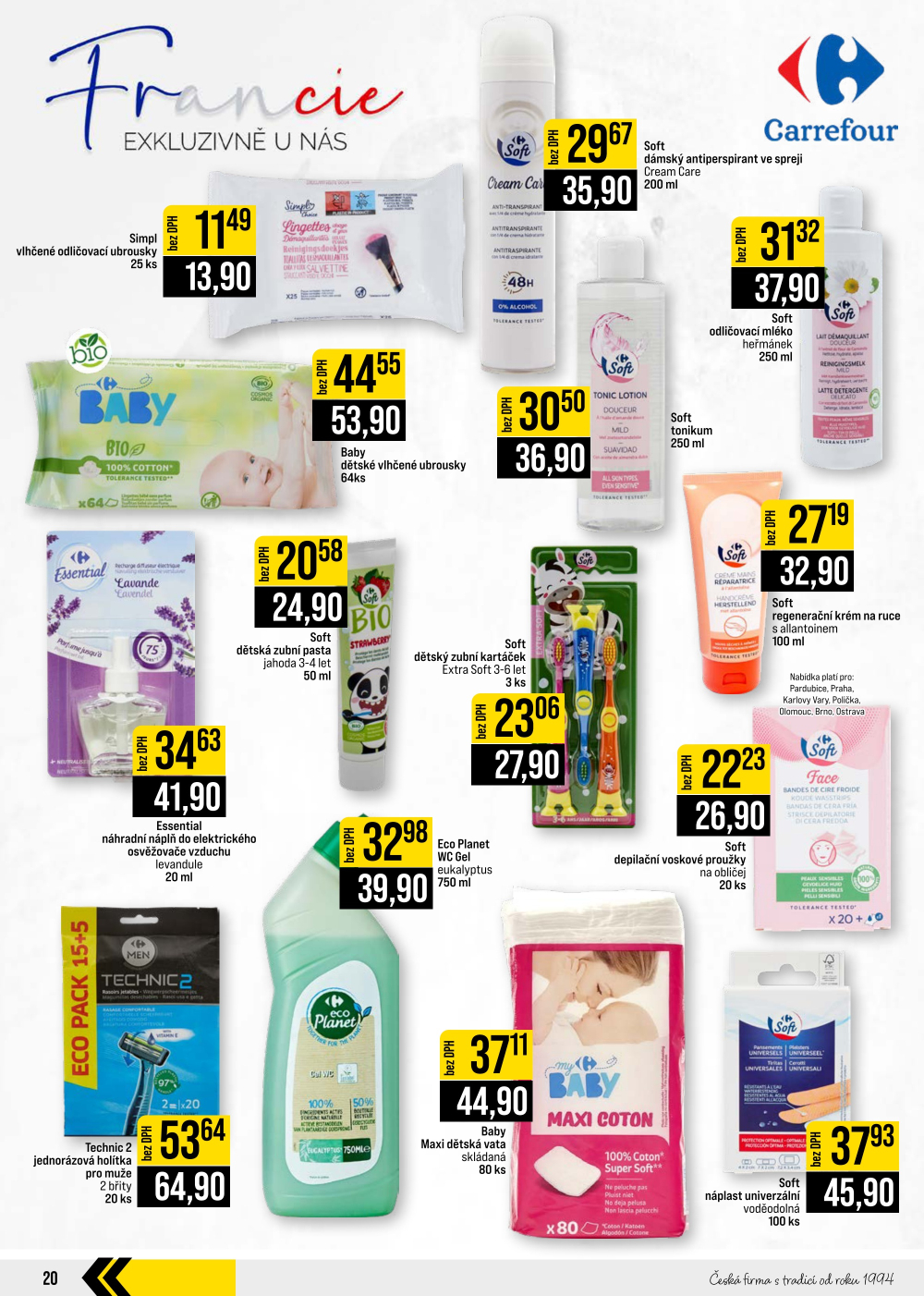 Leták JIP leták CC Cash & Carry - Brno, Ostrava, Praha, Polička, Olomouc, Karlovy Vary, Zlín, Jilemnice, Pardubice - strana 20
