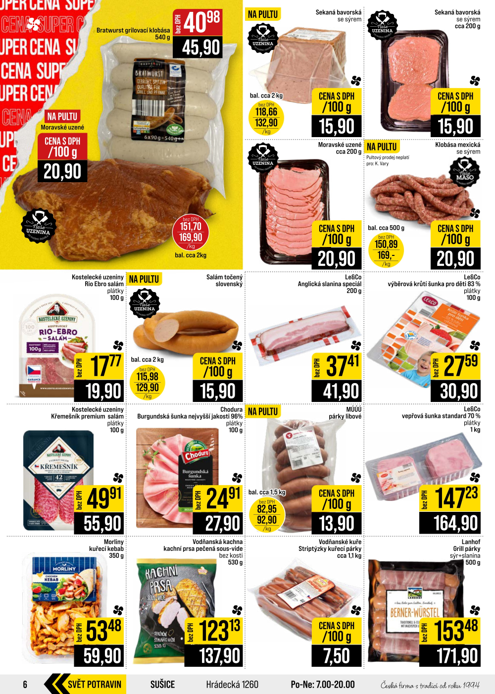 Leták JIP leták CC Cash & Carry - Brno, Ostrava, Praha, Polička, Olomouc, Karlovy Vary, Zlín, Jilemnice, Pardubice - strana 6