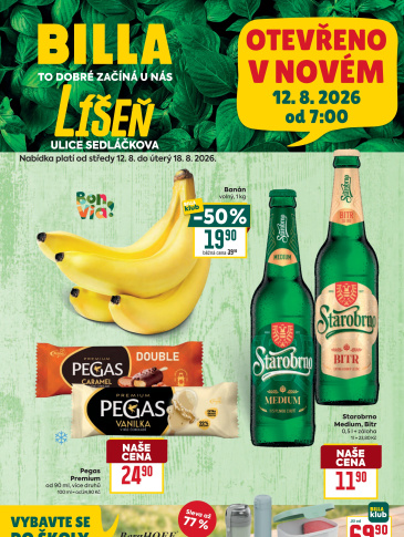 BILLA leták - Brno Líšeň, Sedláčkova