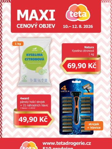 Teta drogerie - Maxi cenový objev