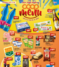 Akční leták COOP  - TIP a TUTY Menu