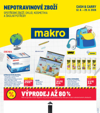 Akční leták Makro  - Spotřební zboží, úklid, kosmetika a školní potřeby