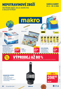 Makro leták - Spotřební zboží, úklid, kosmetika a školní potřeby