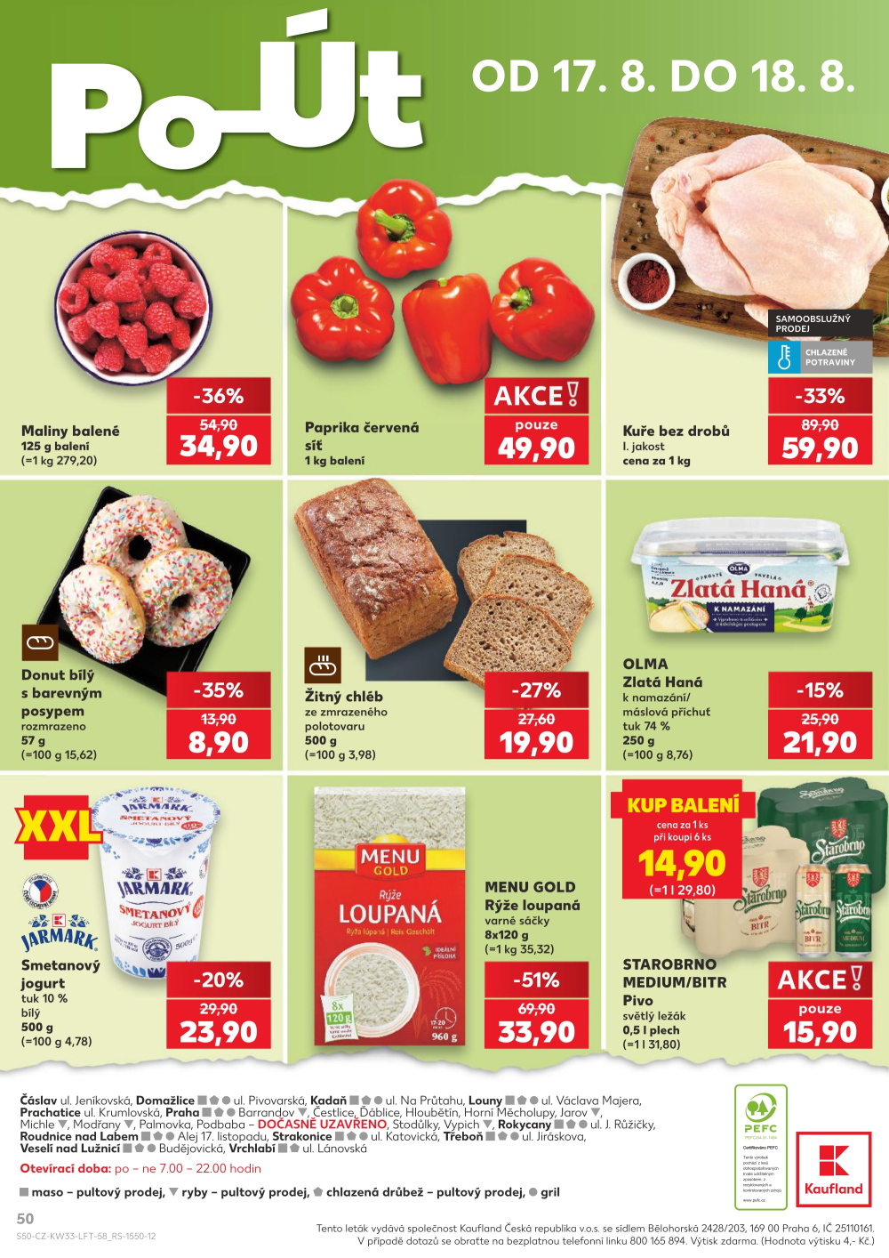 Leták Kaufland leták Praha 6 - Podbaba - strana 50