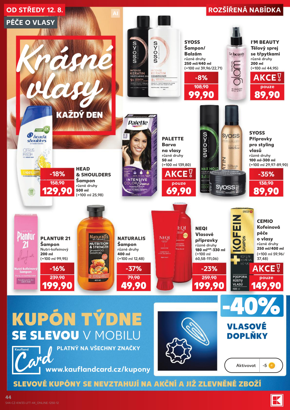 Leták Kaufland leták Praha 8 - Libeň - strana 44