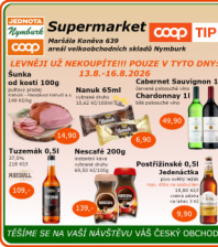 Akční leták COOP Jednota Nymburk Supermarket 