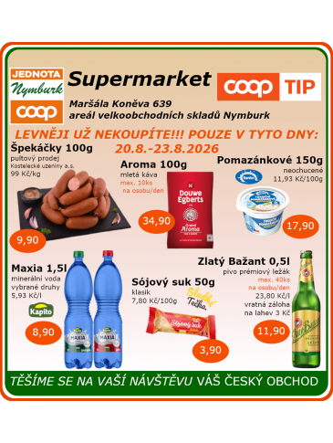 COOP Jednota Nymburk Supermarket leták