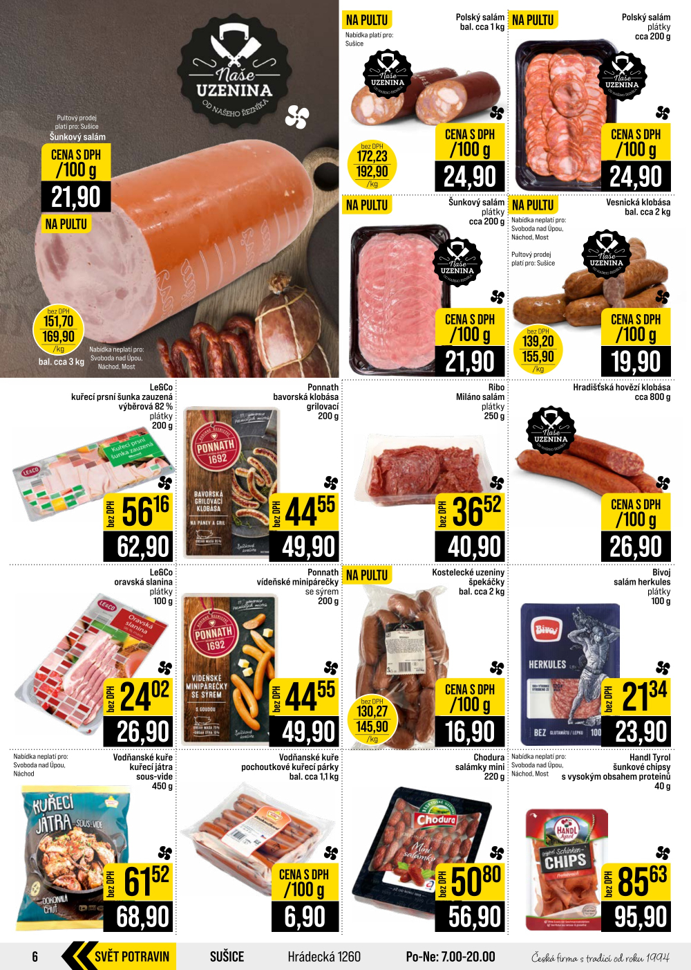 Leták JIP leták CC Cash & Carry - České Budějovice, Most, Náchod, Svoboda nad Úpou, Sušice - strana 6