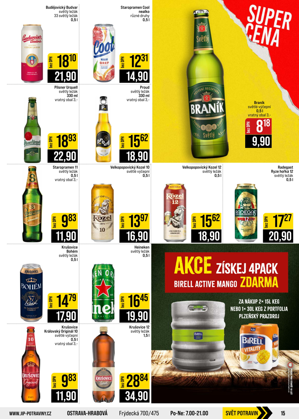 Leták JIP leták CC Cash & Carry - Brno, Ostrava, Praha, Polička, Olomouc, Karlovy Vary, Zlín, Jilemnice, Pardubice - strana 15