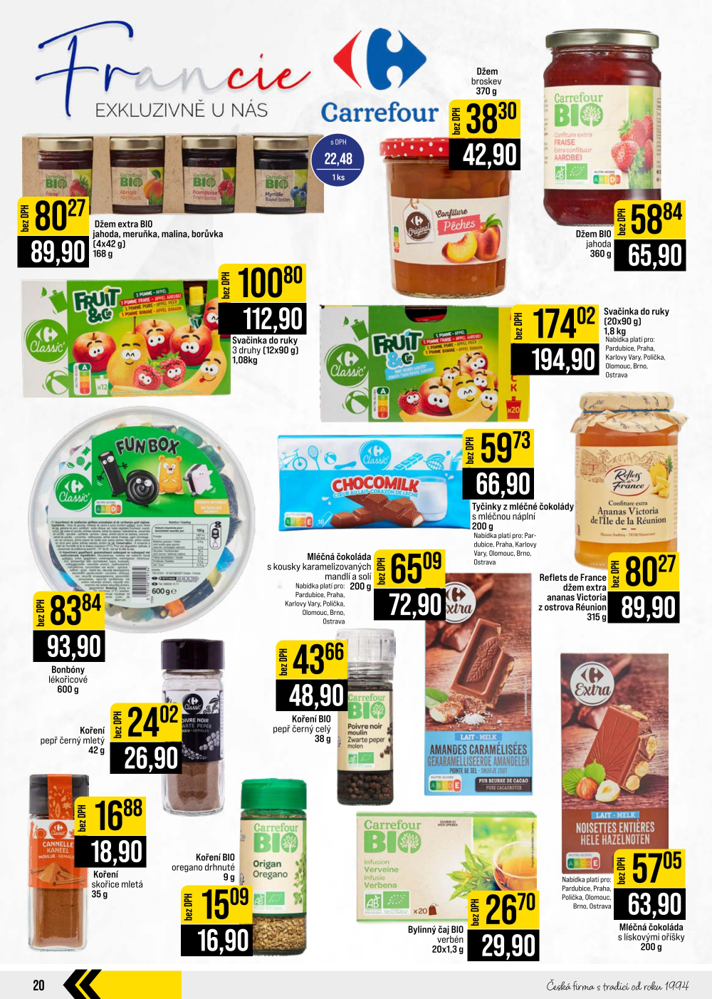 Leták JIP leták CC Cash & Carry - Brno, Ostrava, Praha, Polička, Olomouc, Karlovy Vary, Zlín, Jilemnice, Pardubice - strana 20