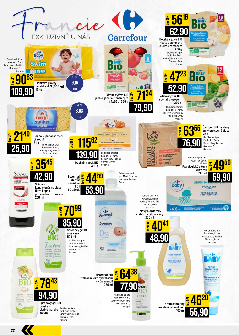 Leták JIP leták CC Cash & Carry - Brno, Ostrava, Praha, Polička, Olomouc, Karlovy Vary, Zlín, Jilemnice, Pardubice - strana 22