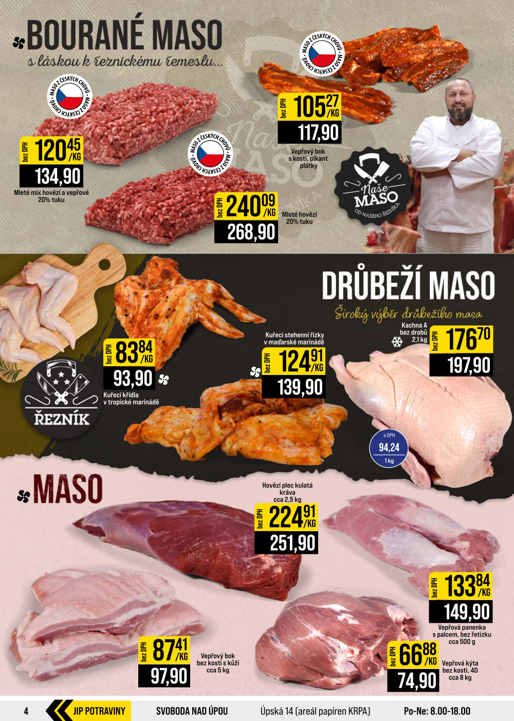 Leták JIP leták CC Cash & Carry - Brno, Ostrava, Praha, Polička, Olomouc, Karlovy Vary, Zlín, Jilemnice, Pardubice - strana 4