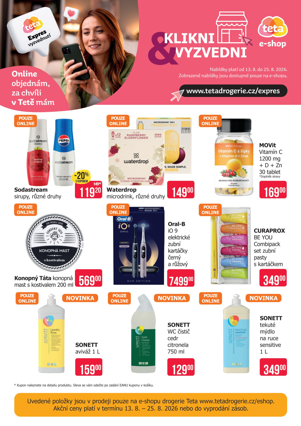 Leták Teta drogerie - Speciální nabídka e-shop - strana 1