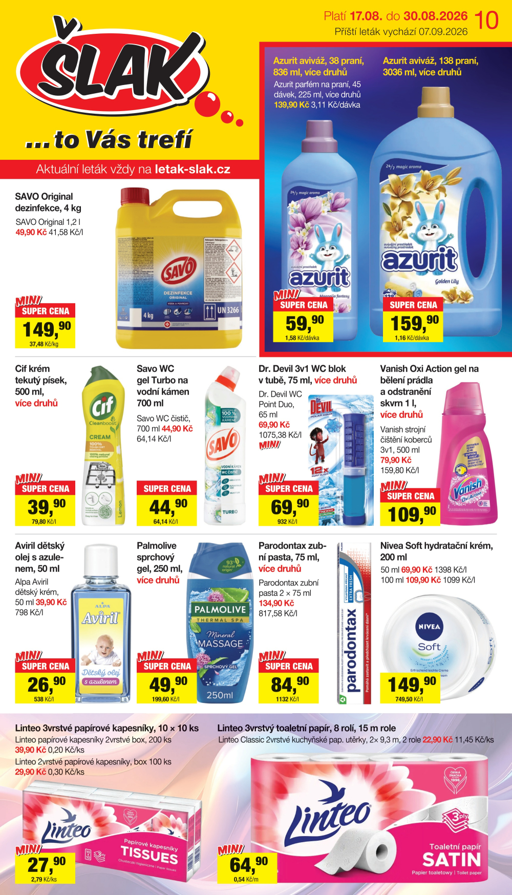 Leták Šlak drogerie leták - strana 1