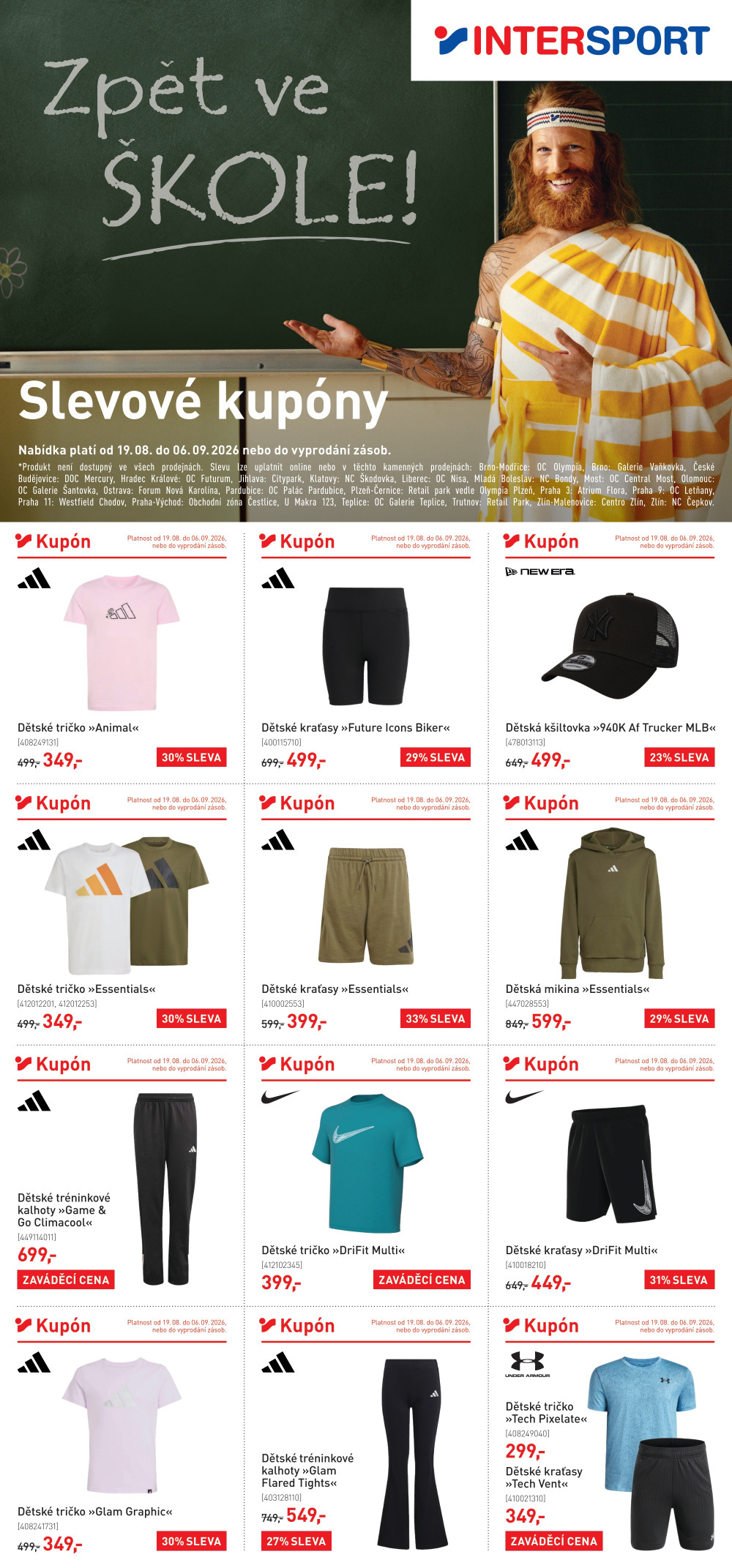 Leták Intersport - Slevové kupóny - strana 1