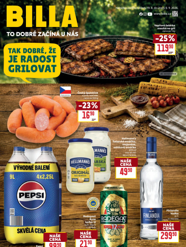 BILLA  leták - Tak dobré, že je radost grilovat