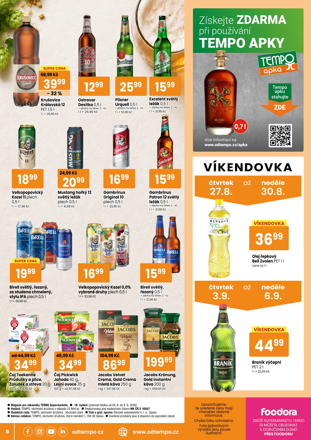 Leták TEMPO leták - Terno Opava - Jaktář - strana 8