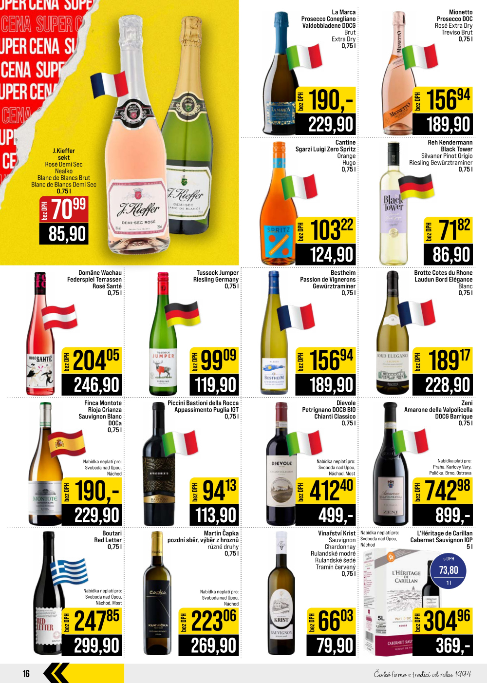 Leták JIP leták CC Cash & Carry - České Budějovice, Most, Náchod, Svoboda nad Úpou, Sušice - strana 16