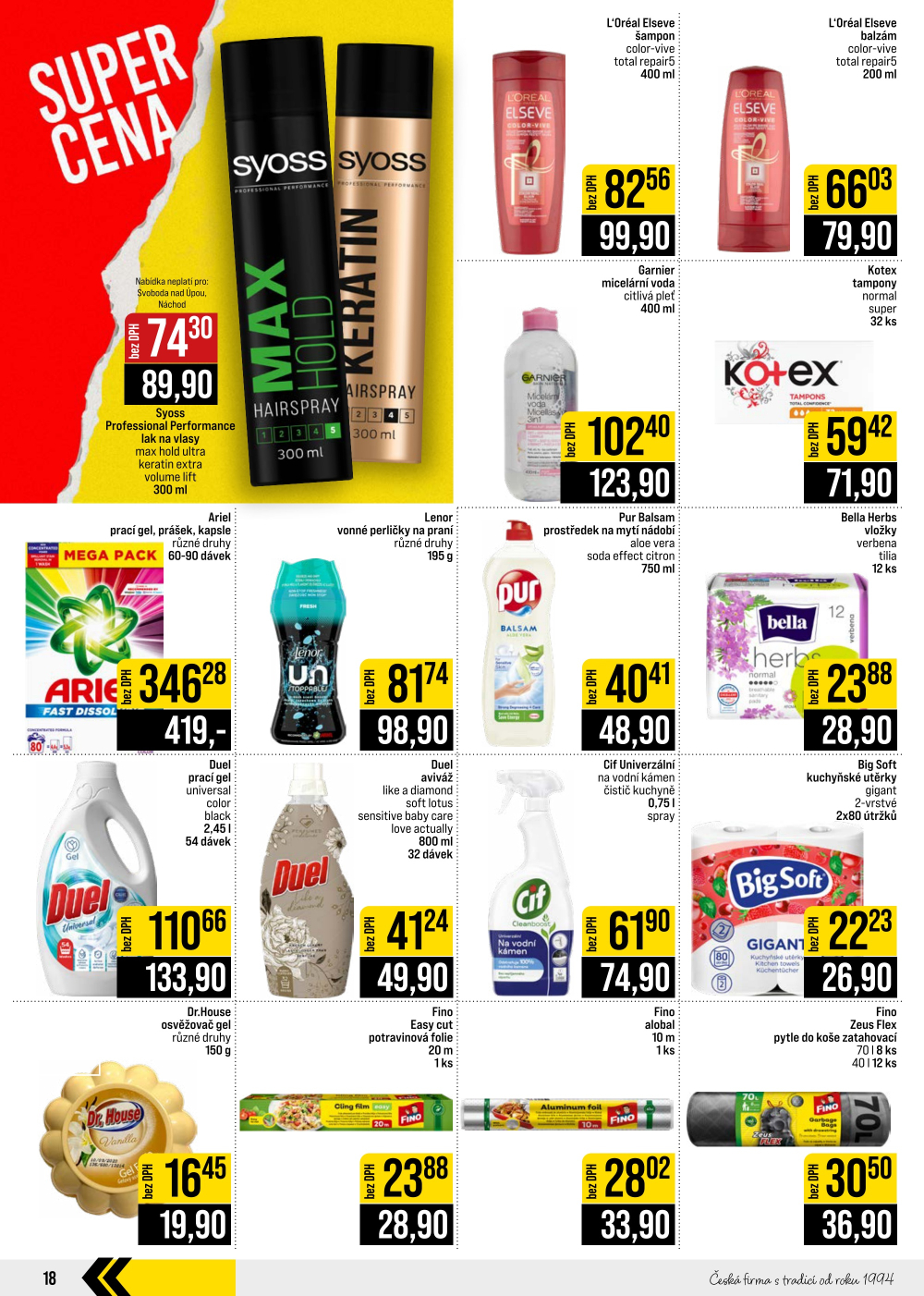 Leták JIP leták CC Cash & Carry - České Budějovice, Most, Náchod, Svoboda nad Úpou, Sušice - strana 18