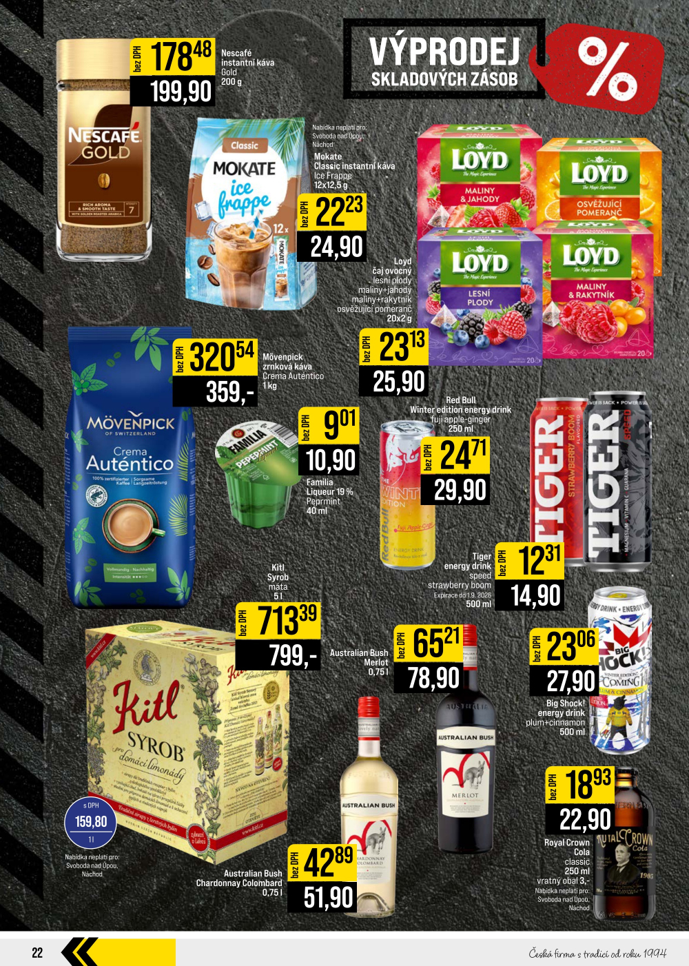 Leták JIP leták CC Cash & Carry - České Budějovice, Most, Náchod, Svoboda nad Úpou, Sušice - strana 22