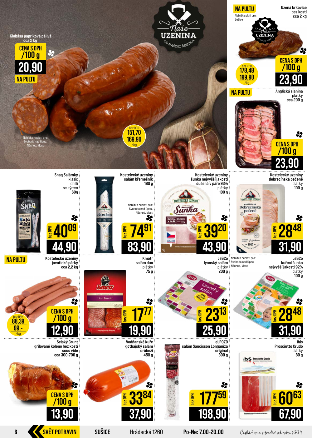 Leták JIP leták CC Cash & Carry - České Budějovice, Most, Náchod, Svoboda nad Úpou, Sušice - strana 6