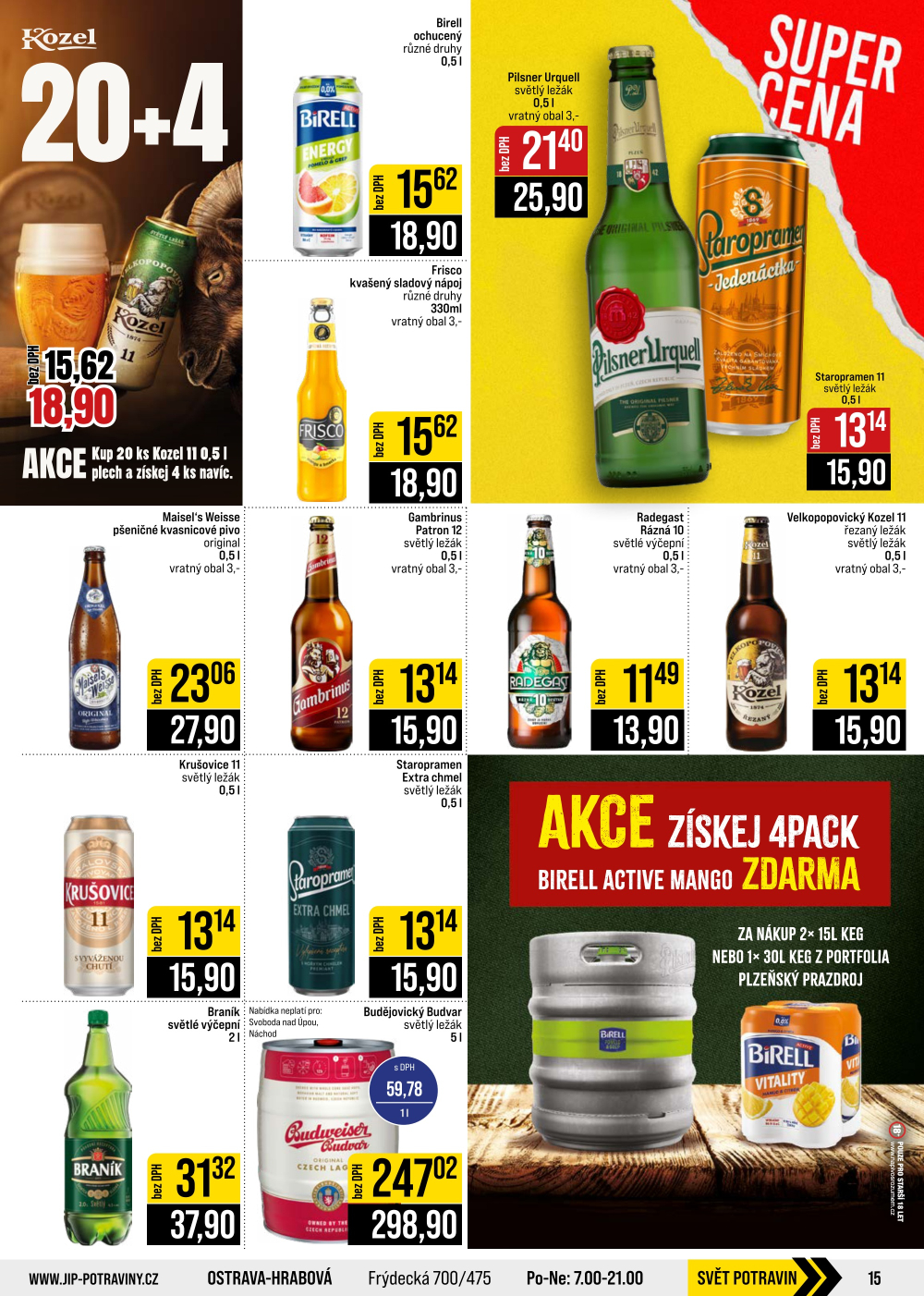 Leták JIP leták CC Cash & Carry - Brno, Ostrava, Praha, Polička, Olomouc, Karlovy Vary, Zlín, Jilemnice, Pardubice - strana 15