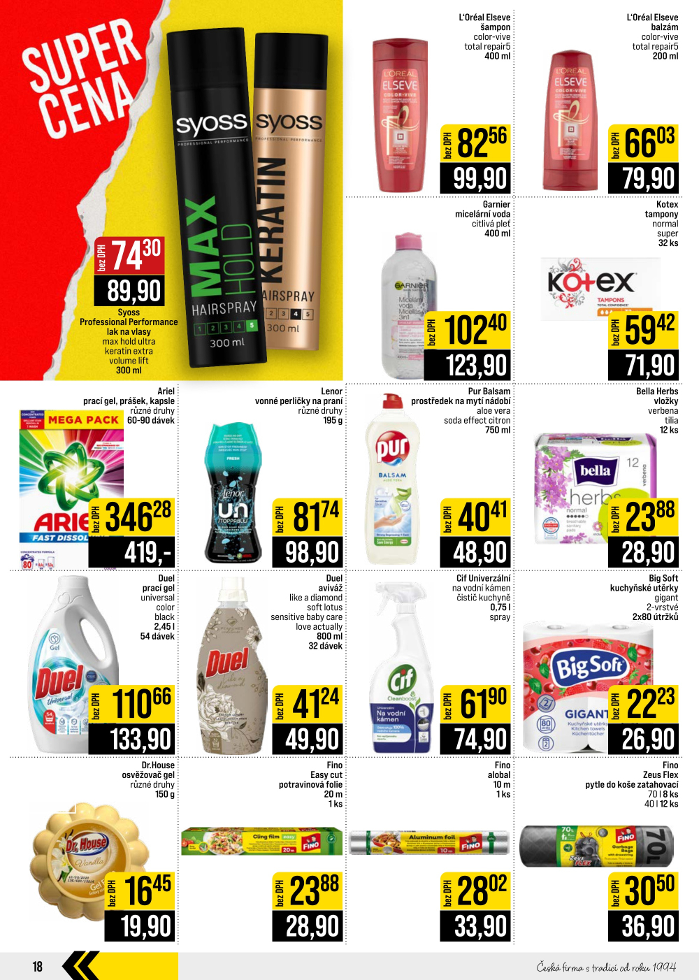 Leták JIP leták CC Cash & Carry - Brno, Ostrava, Praha, Polička, Olomouc, Karlovy Vary, Zlín, Jilemnice, Pardubice - strana 18