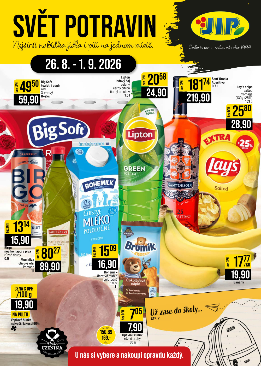 Leták JIP leták CC Cash & Carry - Brno, Ostrava, Praha, Polička, Olomouc, Karlovy Vary, Zlín, Jilemnice, Pardubice - strana 1