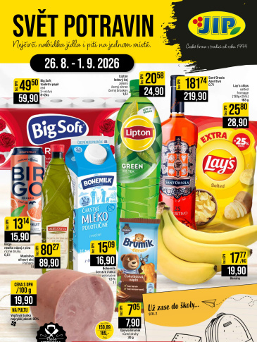 JIP leták CC Cash & Carry - Brno, Ostrava, Praha, Polička, Olomouc, Karlovy Vary, Zlín, Jilemnice, Pardubice
