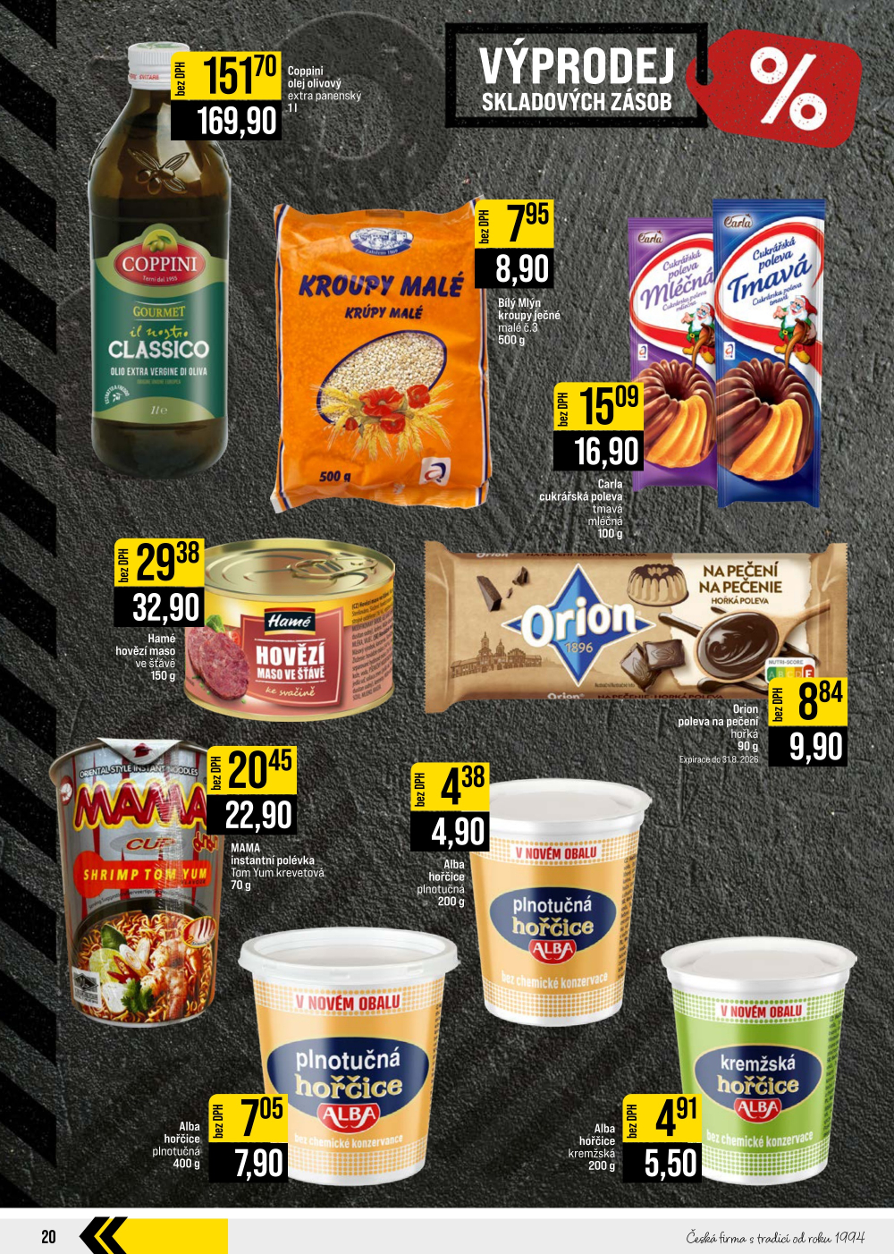Leták JIP leták CC Cash & Carry - Brno, Ostrava, Praha, Polička, Olomouc, Karlovy Vary, Zlín, Jilemnice, Pardubice - strana 20