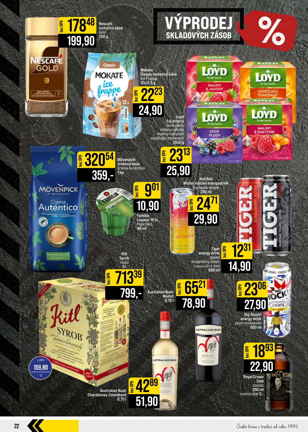 Leták JIP leták CC Cash & Carry - Brno, Ostrava, Praha, Polička, Olomouc, Karlovy Vary, Zlín, Jilemnice, Pardubice - strana 22