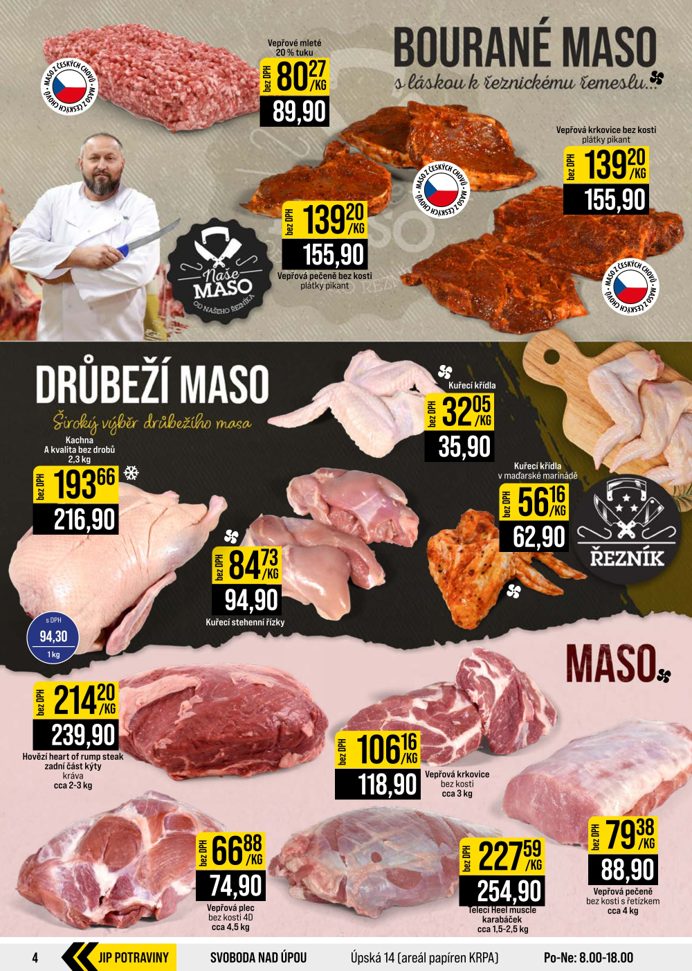 Leták JIP leták CC Cash & Carry - Brno, Ostrava, Praha, Polička, Olomouc, Karlovy Vary, Zlín, Jilemnice, Pardubice - strana 4