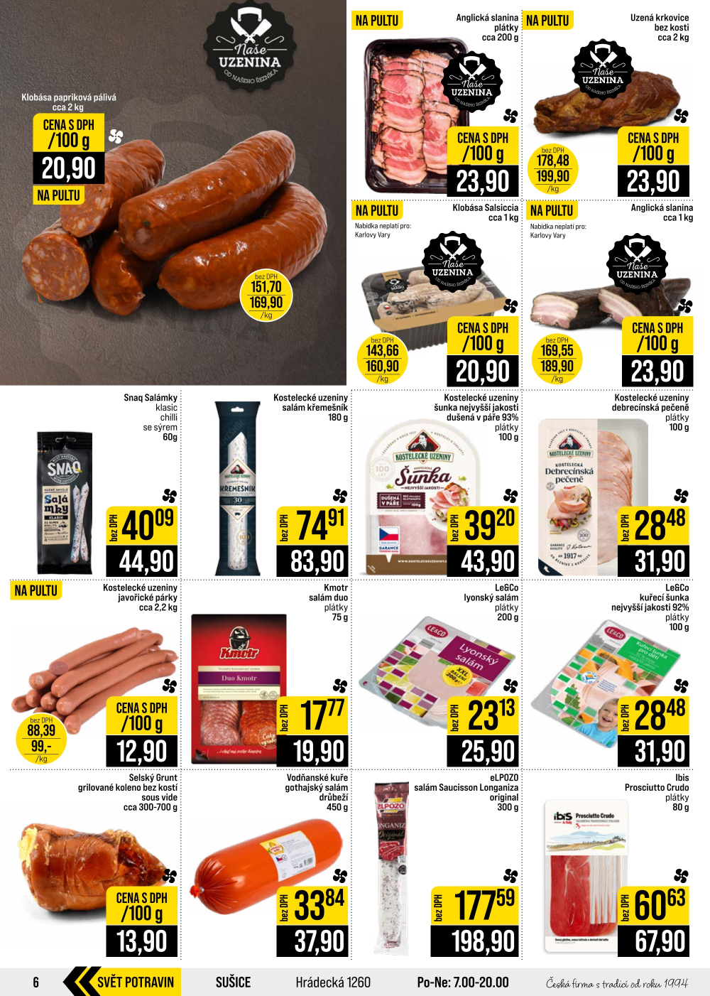 Leták JIP leták CC Cash & Carry - Brno, Ostrava, Praha, Polička, Olomouc, Karlovy Vary, Zlín, Jilemnice, Pardubice - strana 6