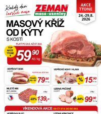 Akční leták ZEMAN maso - uzeniny 