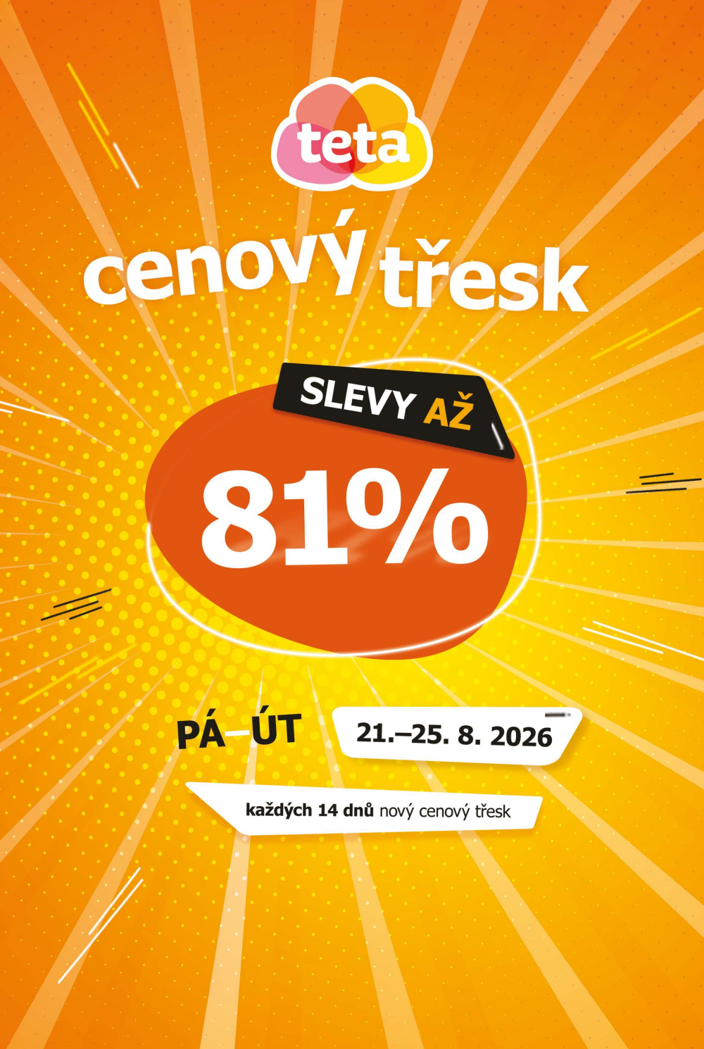 Leták Teta drogerie - Cenový třesk - strana 1