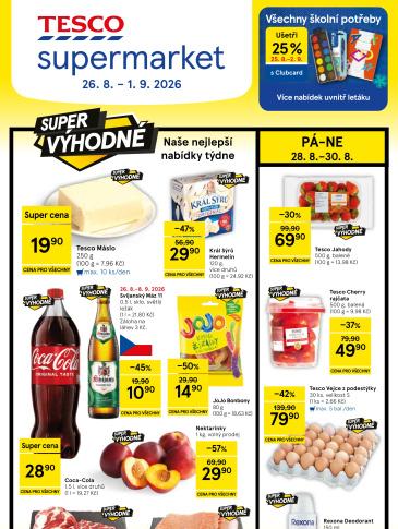 Tesco supermarket leták