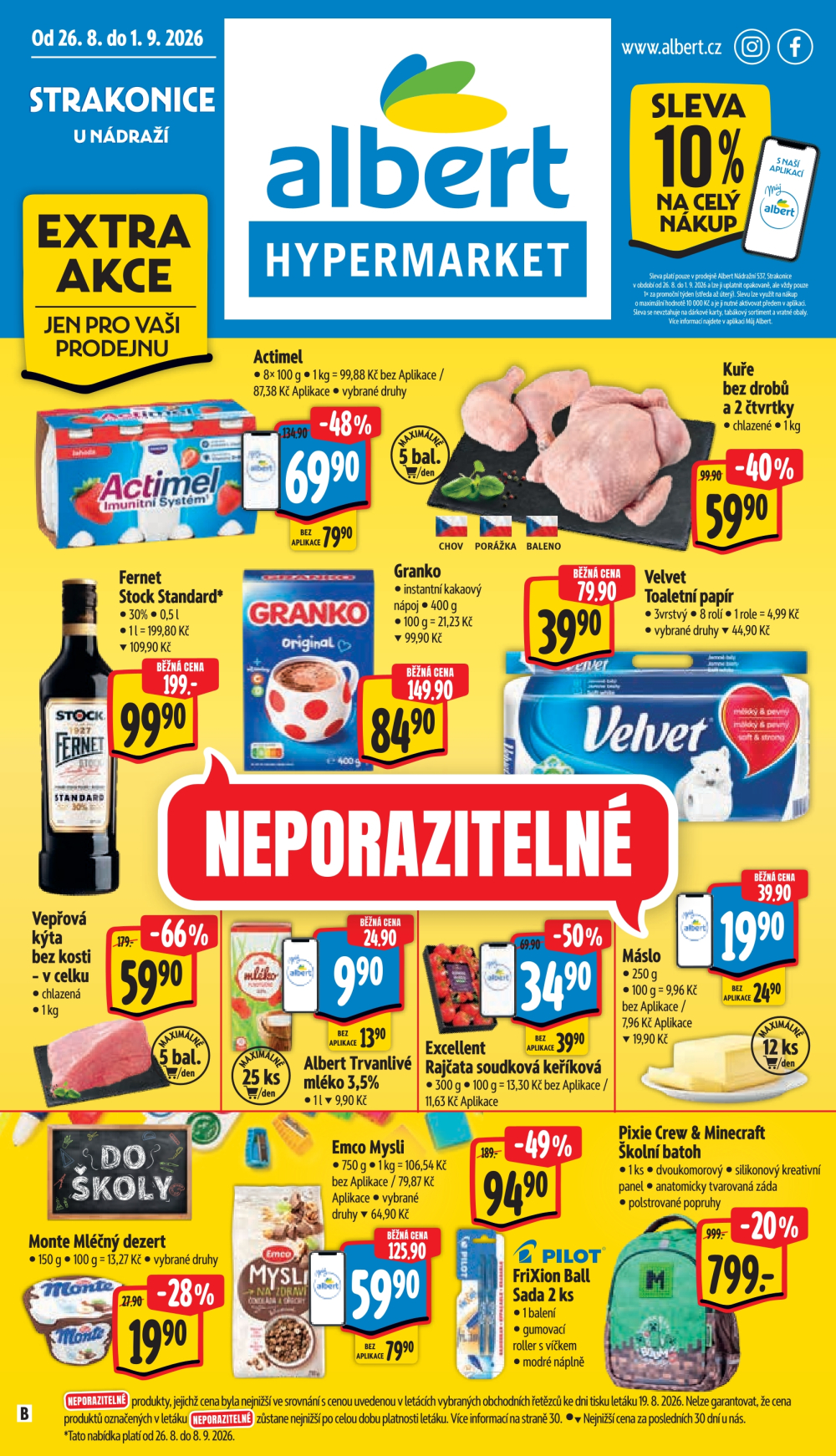 Leták Albert Hypermarket leták - Strakonice, U Nádraží - strana 1