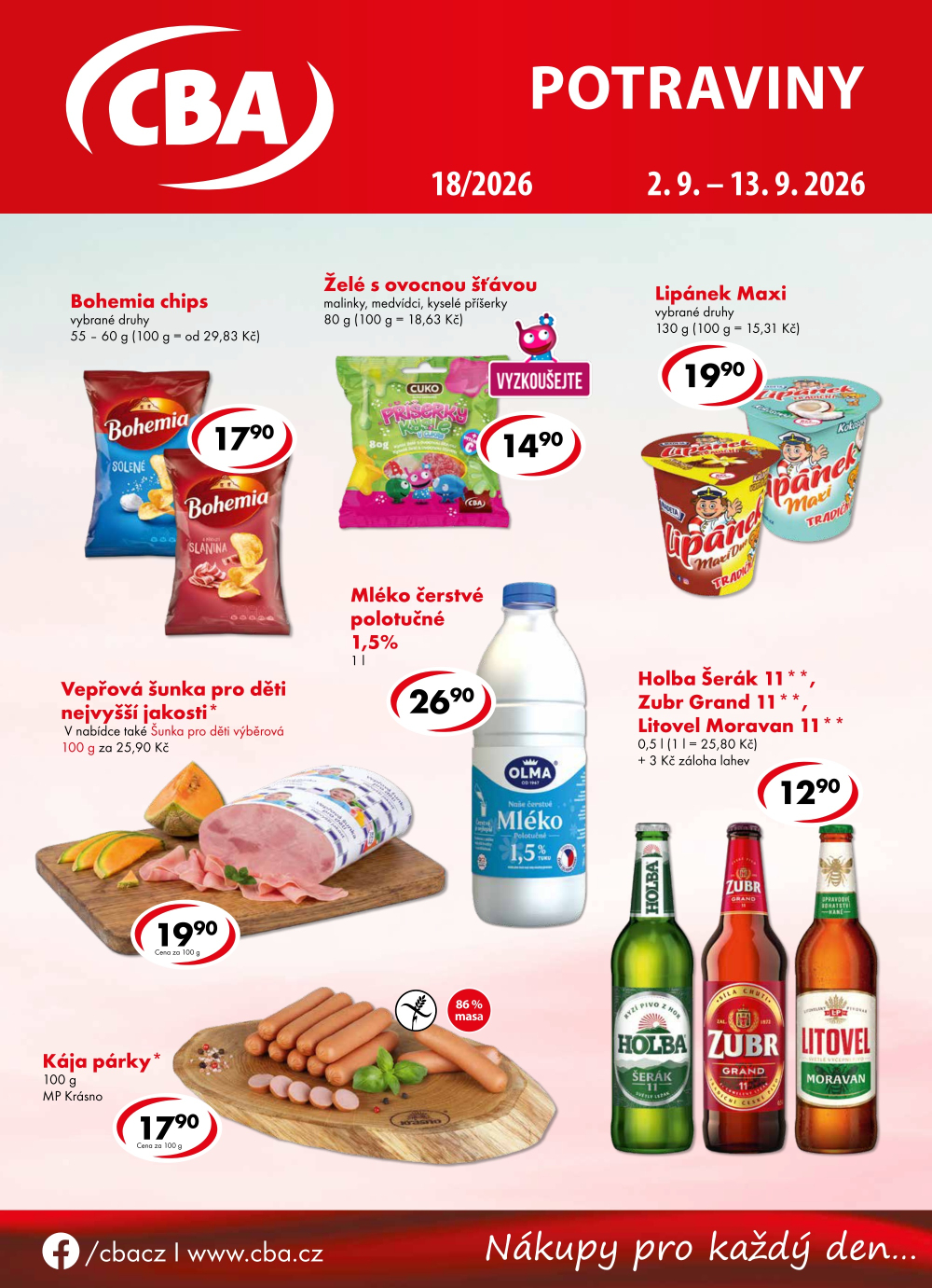 Leták CBA Potraviny leták - strana 1