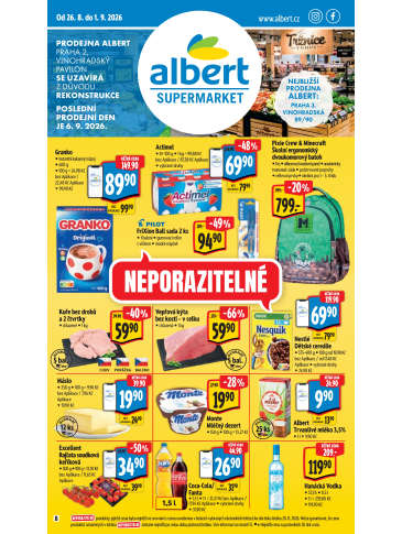 Albert Supermarket leták - Praha 2, Vinohradský pavilon
