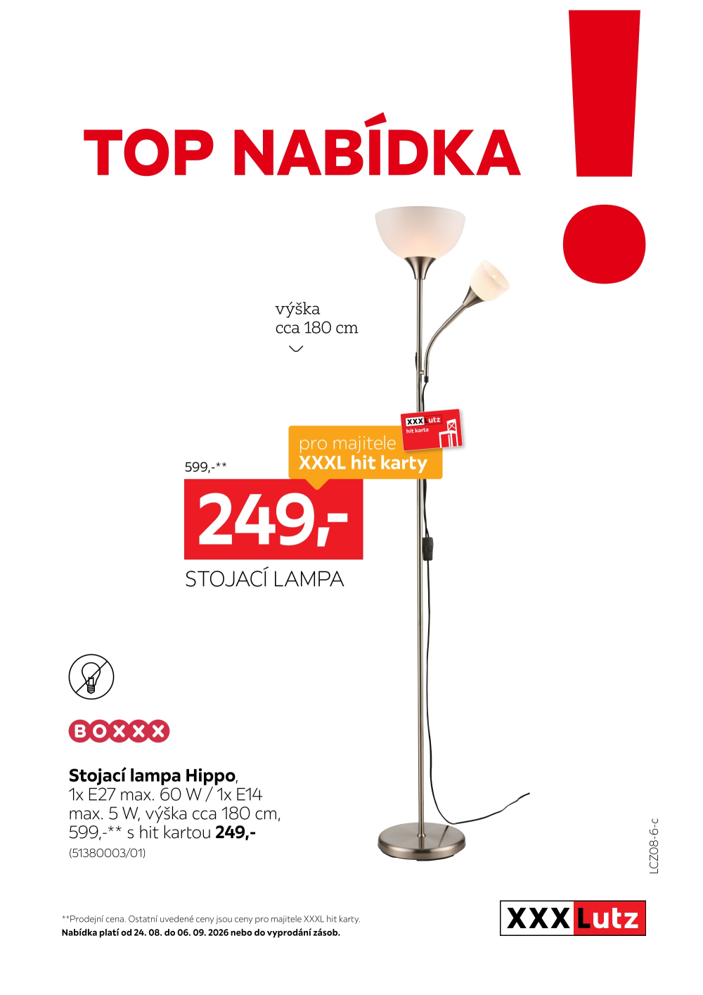 Leták XXXLutz leták - TOP nabídka Stojací lampa - strana 1