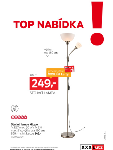 XXXLutz leták - TOP nabídka Stojací lampa
