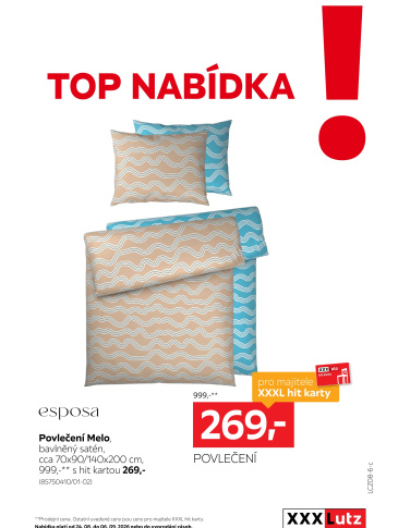XXXLutz leták - TOP nabídka Povlečení Melo