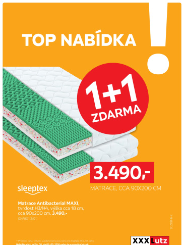 XXXLutz leták - TOP nabídka Matrace