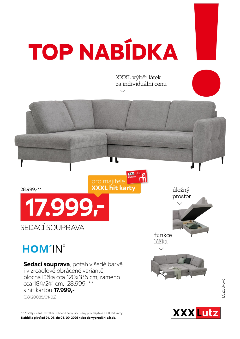Leták XXXLutz leták - TOP nabídka Sedací souprava - strana 1