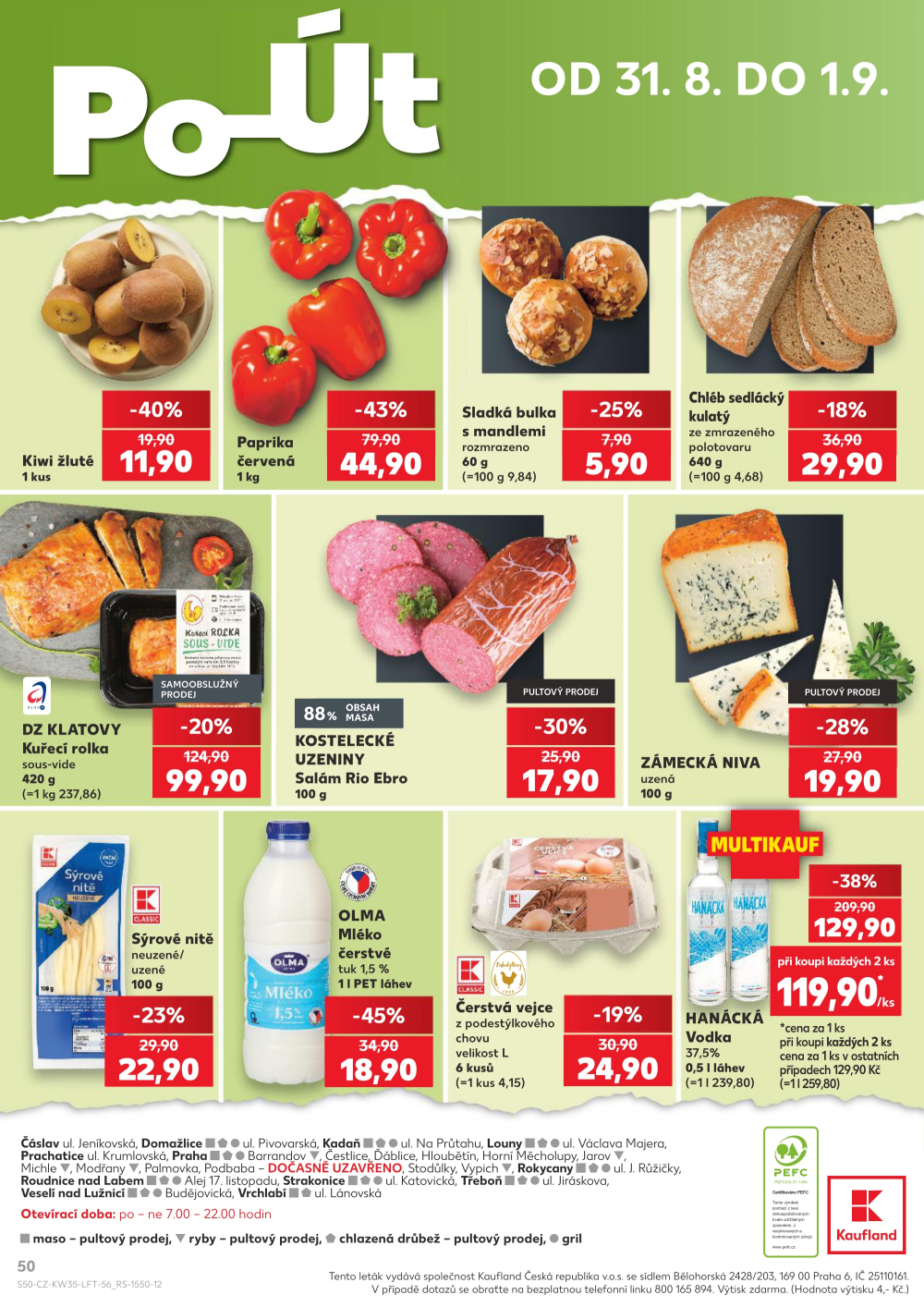 Leták Kaufland leták Praha 4 - Modřany - strana 50