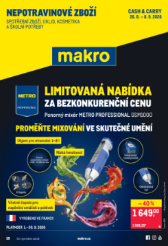 Makro leták - Spotřební zboží, úklid, kosmetika a školní potřeby