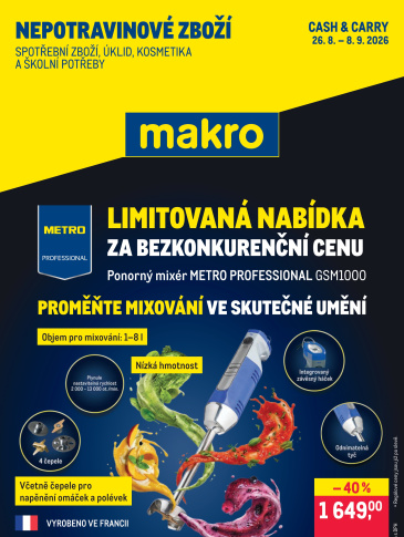 Makro leták - Spotřební zboží, úklid, kosmetika a školní potřeby