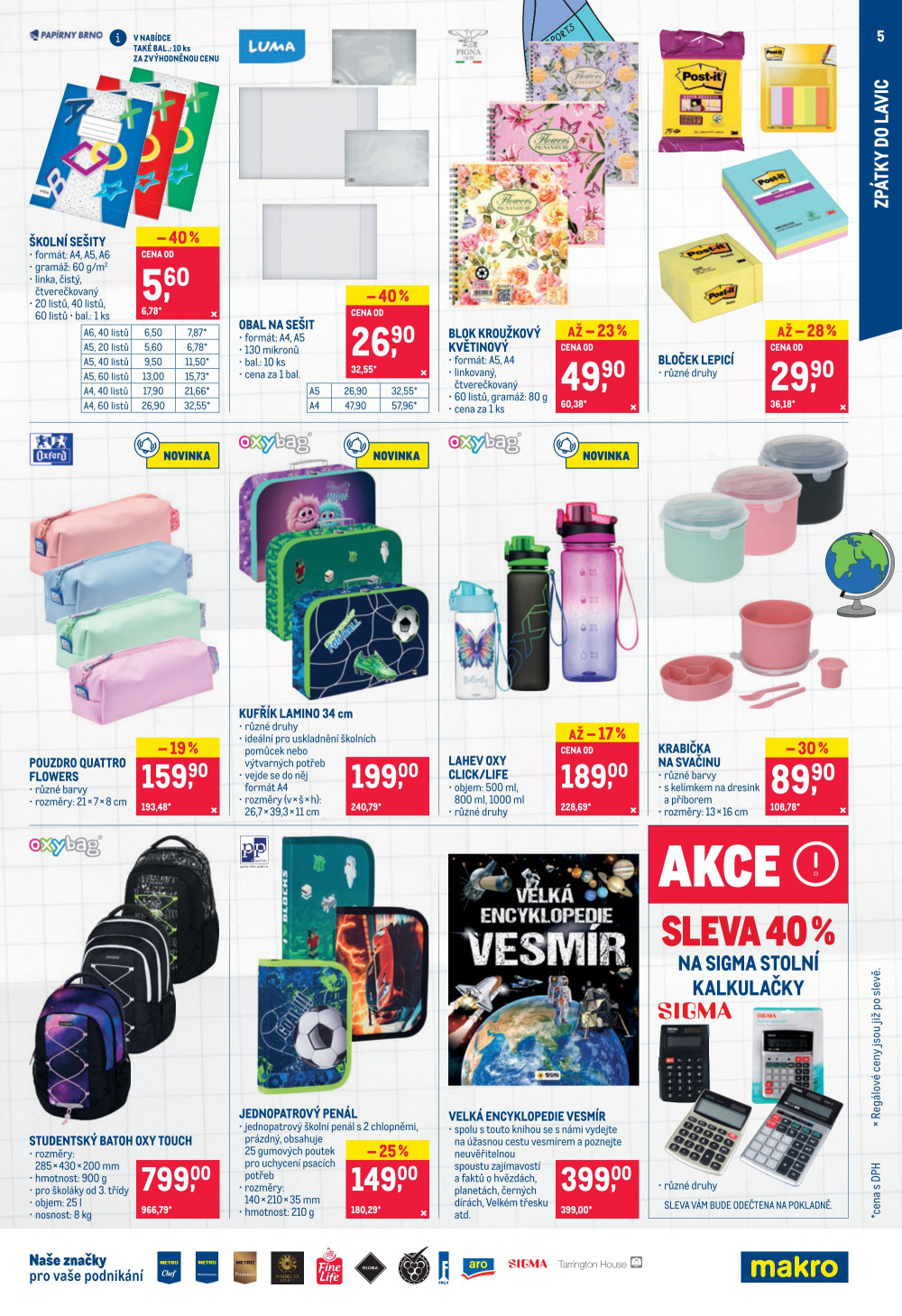 Leták Makro leták - Spotřební zboží, úklid, kosmetika a školní potřeby - strana 5