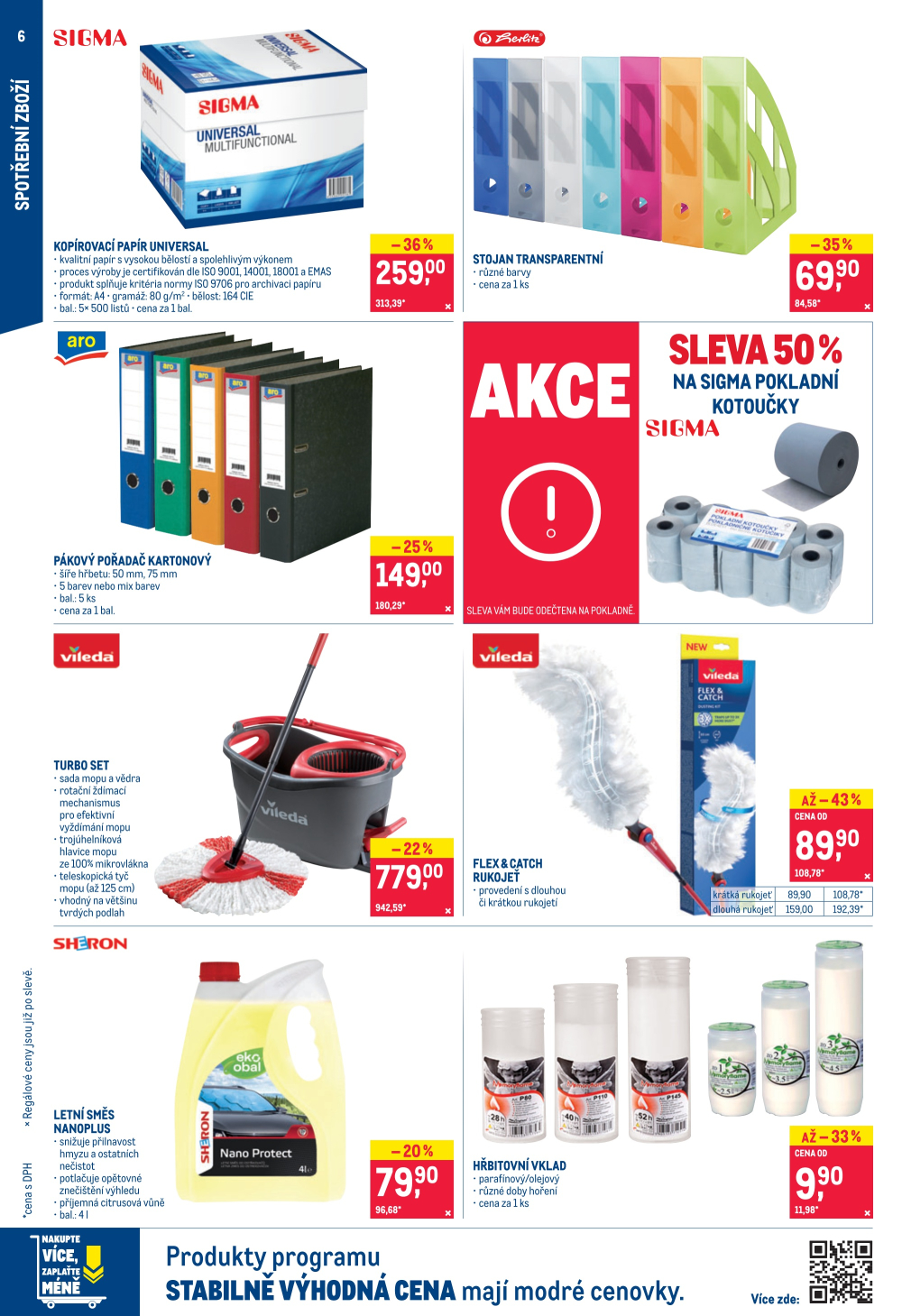Leták Makro leták - Spotřební zboží, úklid, kosmetika a školní potřeby - strana 6
